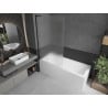 Mexen Next L single-panel bath screen 100 x 150 cm, frost, black - 895-100-000-03-30-70