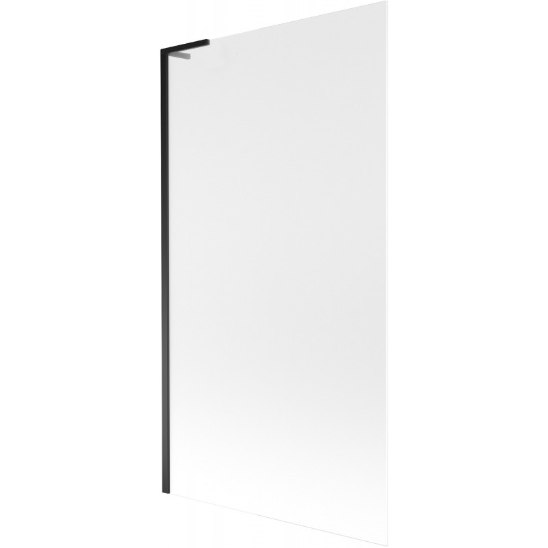 Mexen Next L single-panel bath screen 100 x 150 cm, frost, black - 895-100-000-03-30-70
