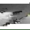 Mexen Next L bathtub screen 1-panel 90 x 150 cm, frost, black - 895-090-000-03-30-70