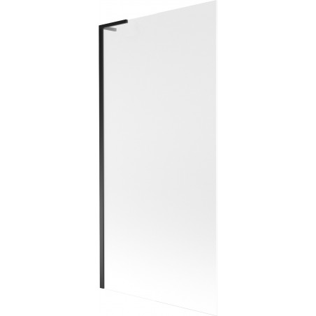 Mexen Next L bathtub screen 1-panel 90 x 150 cm, frost, black - 895-090-000-03-30-70