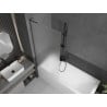 Mexen Next L Bathtub Screen 1-Panel 80 x 150 cm, Frosted, Gun Metal - 895-080-000-03-30-95