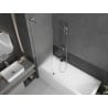 Mexen Next L Bathtub Screen 1-Panel 60 x 150 cm, Frosted, Brushed Nickel - 895-060-000-03-30-97