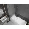 Mexen Next L Bathtub Screen 1-Panel 70 x 150 cm, Frosted, Brushed Nickel - 895-070-000-03-30-97