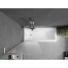 Mexen Next L Bathtub Screen 1-Panel 70 x 150 cm, Frosted, Brushed Nickel - 895-070-000-03-30-97