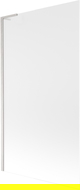 Mexen Next L Bath Screen 1-Panel 100 x 150 cm, Frosted, Brushed Nickel - 895-100-000-03-30-97