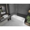 Mexen Next L Bathtub Screen 1-Panel 90 x 150 cm, Frost, Brushed Nickel - 895-090-000-03-30-97