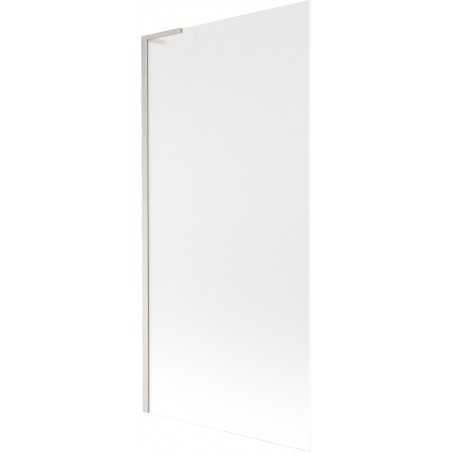 Mexen Next L Bathtub Screen 1-Panel 90 x 150 cm, Frost, Brushed Nickel - 895-090-000-03-30-97