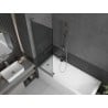 Mexen Next L single-wing bath screen 60 x 150 cm, graphite, chrome - 895-060-000-03-40-01