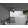Mexen Next L single-wing bath screen 60 x 150 cm, graphite, chrome - 895-060-000-03-40-01