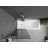 Mexen Next L Bathtub Screen 1-Panel 70 x 150 cm, Graphite, Chrome - 895-070-000-03-40-01