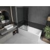 Mexen Next L Bathtub Screen, 1-Panel 90 x 150 cm, Graphite, Chrome - 895-090-000-03-40-01