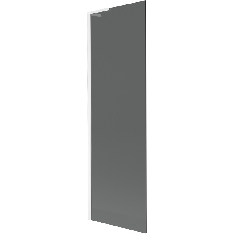 Mexen Next L bath screen 1-wing 60 x 150 cm, graphite, white - 895-060-000-03-40-20