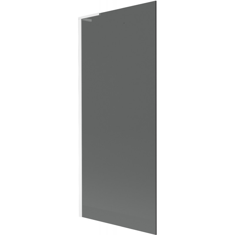 Mexen Next L 1-wing Bathtub Screen 80 x 150 cm, Graphite, White - 895-080-000-03-40-20
