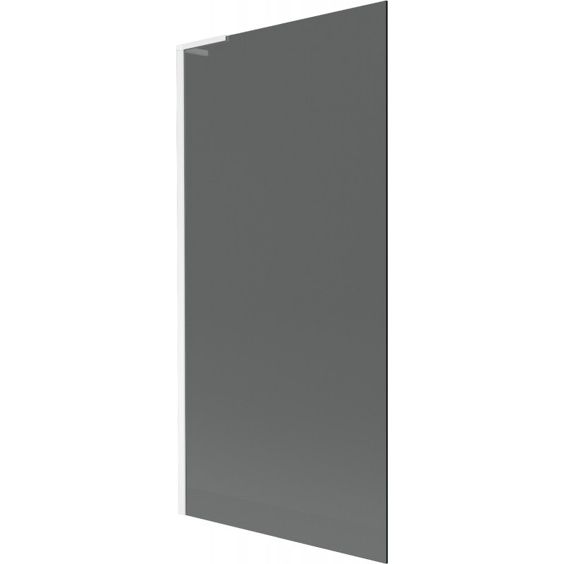 Mexen Next L bath screen 1-wing 90 x 150 cm, graphite, white - 895-090-000-03-40-20