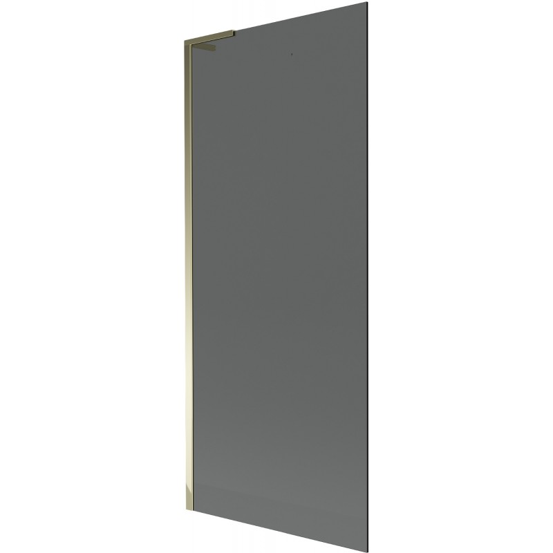 Mexen Next L Bathtub Screen 1-wing 80 x 150 cm, Graphite, Gold - 895-080-000-03-40-50