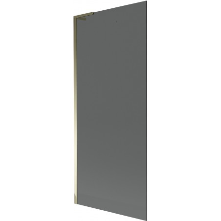Mexen Next L Bathtub Screen 1-wing 80 x 150 cm, Graphite, Gold - 895-080-000-03-40-50