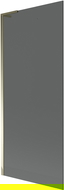 Mexen Next L Bathtub Screen 1-wing 80 x 150 cm, Graphite, Gold - 895-080-000-03-40-50