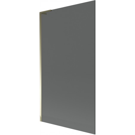 Mexen Next L bathtub screen 1-winged 100 x 150 cm, graphite, gold - 895-100-000-03-40-50