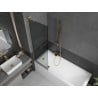 Mexen Next L Bathtub Screen 1-Leaf 60 x 150 cm, Graphite, Brushed Gold - 895-060-000-03-40-55