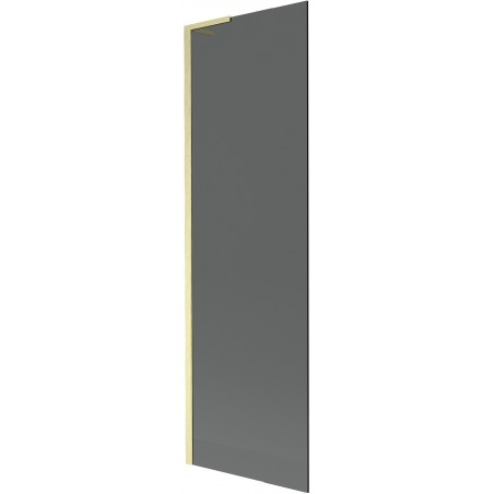 Mexen Next L Bathtub Screen 1-Leaf 60 x 150 cm, Graphite, Brushed Gold - 895-060-000-03-40-55