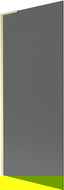 Mexen Next L 1-panel Bath Screen 80 x 150 cm, Graphite, Brushed Gold - 895-080-000-03-40-55