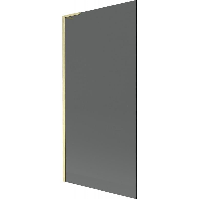 Mexen Next L Bathtub Screen 1-Leaf 90 x 150 cm, Graphite, Brushed Gold - 895-090-000-03-40-55