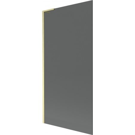 Mexen Next L Bathtub Screen 1-Leaf 90 x 150 cm, Graphite, Brushed Gold - 895-090-000-03-40-55