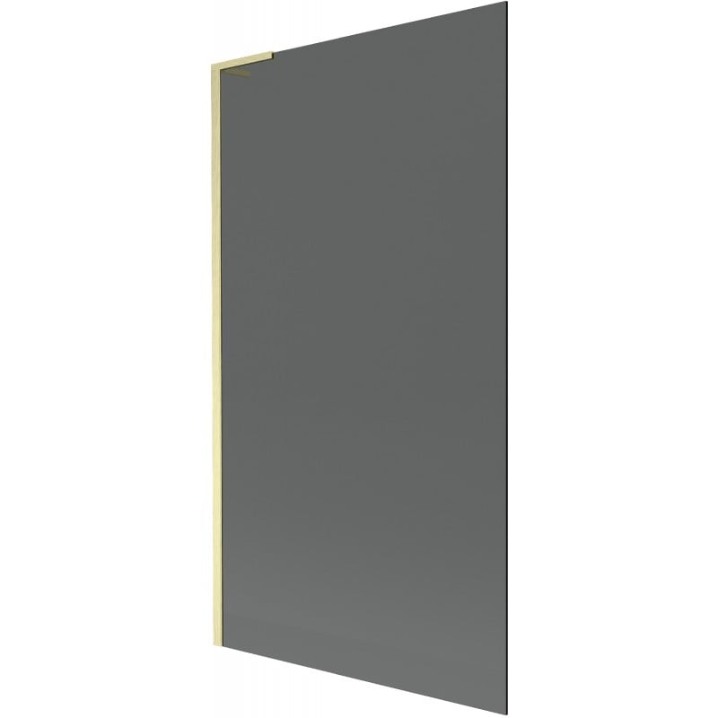 Mexen Next L Bathtub Screen 1-Panel 100 x 150 cm, Graphite, Brushed Gold - 895-100-000-03-40-55
