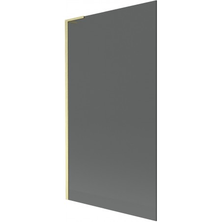 Mexen Next L Bathtub Screen 1-Panel 100 x 150 cm, Graphite, Brushed Gold - 895-100-000-03-40-55