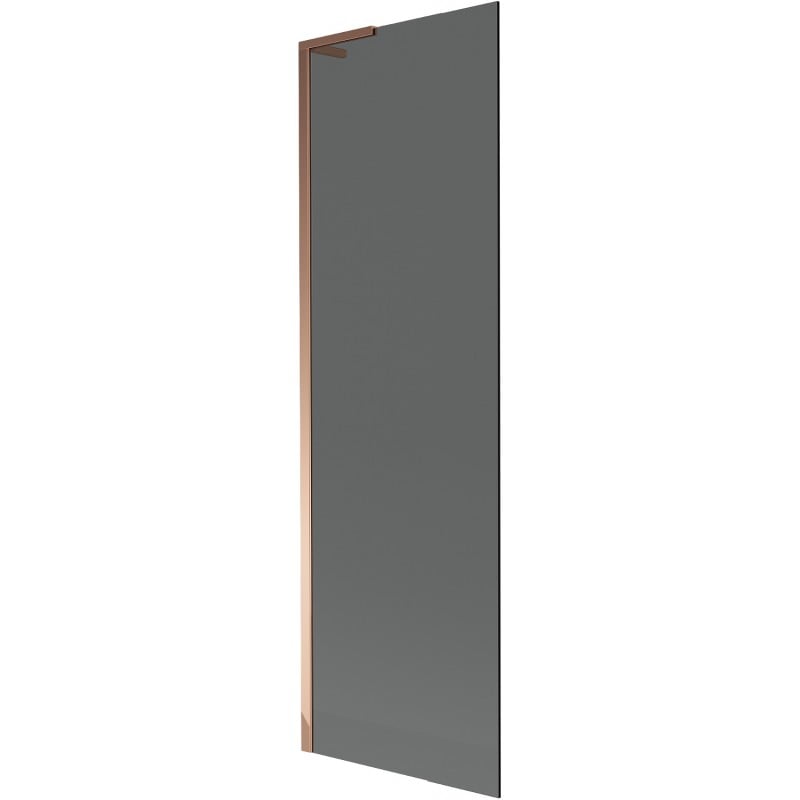 Mexen Next L Bathtub Screen 1-Panel 60 x 150 cm, Graphite, Rose Gold - 895-060-000-03-40-60