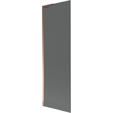 Mexen Next L Bathtub Screen 1-Panel 60 x 150 cm, Graphite, Rose Gold - 895-060-000-03-40-60