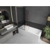 Mexen Next L Bathtub Screen 1-Panel 70 x 150 cm, Graphite, Rose Gold - 895-070-000-03-40-60