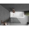 Mexen Next L bath screen 1-wing 80 x 150 cm, graphite, rose gold - 895-080-000-03-40-60