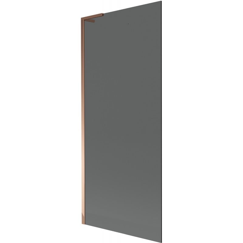 Mexen Next L bath screen 1-wing 80 x 150 cm, graphite, rose gold - 895-080-000-03-40-60