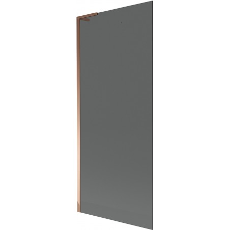 Mexen Next L Bathtub Screen 1-Panel 80 x 150 cm, Graphite, Rose Gold - 895-080-000-03-40-60