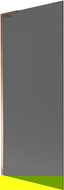 Mexen Next L Bathtub Screen 1-Panel 80 x 150 cm, Graphite, Rose Gold - 895-080-000-03-40-60
