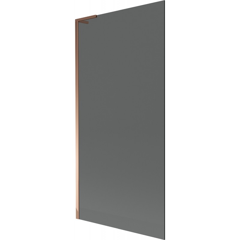 Mexen Next L bath screen 1-wing 90 x 150 cm, graphite, rose gold - 895-090-000-03-40-60