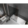 Mexen Next L Bathtub Screen 1-Panel 100 x 150 cm, Graphite, Rose Gold - 895-100-000-03-40-60