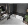 Mexen Next L Bathtub Screen 1-Panel 100 x 150 cm, Graphite, Rose Gold - 895-100-000-03-40-60