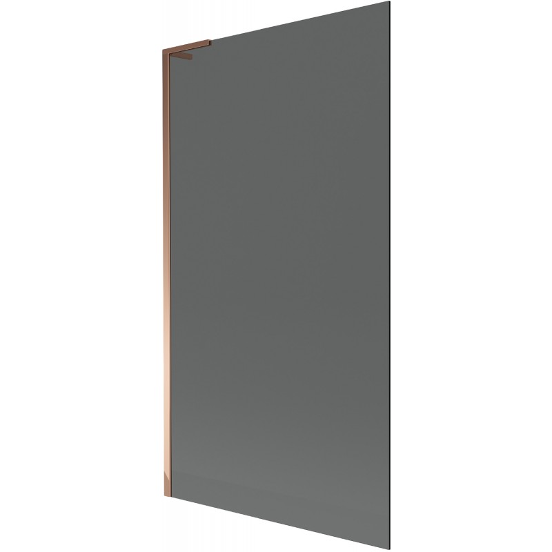 Mexen Next L bath screen 1-wing 100 x 150 cm, graphite, rose gold - 895-100-000-03-40-60