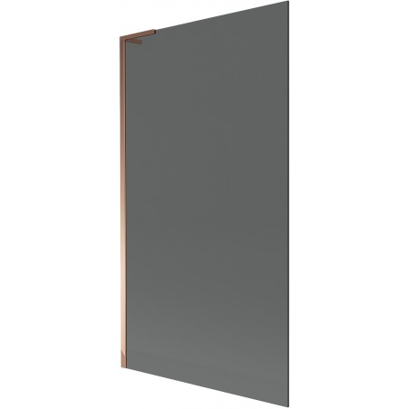 Mexen Next L bath screen 1-wing 100 x 150 cm, graphite, rose gold - 895-100-000-03-40-60
