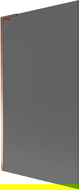 Mexen Next L bath screen 1-wing 100 x 150 cm, graphite, rose gold - 895-100-000-03-40-60