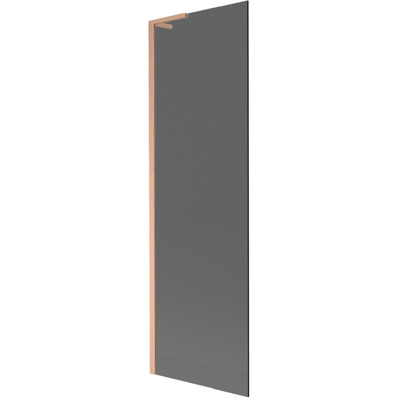 Mexen Next L Bathtub Screen 1-Panel 60 x 150 cm, Graphite, Brushed Copper - 895-060-000-03-40-65