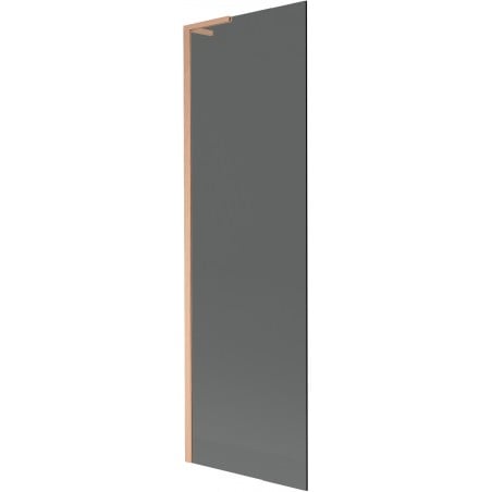 Mexen Next L Bathtub Screen 1-Panel 60 x 150 cm, Graphite, Brushed Copper - 895-060-000-03-40-65