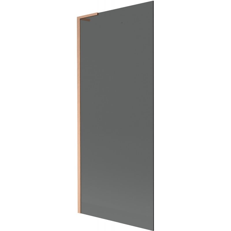 Mexen Next L Bath Screen 1-Panel 80 x 150 cm, Graphite, Brushed Copper - 895-080-000-03-40-65