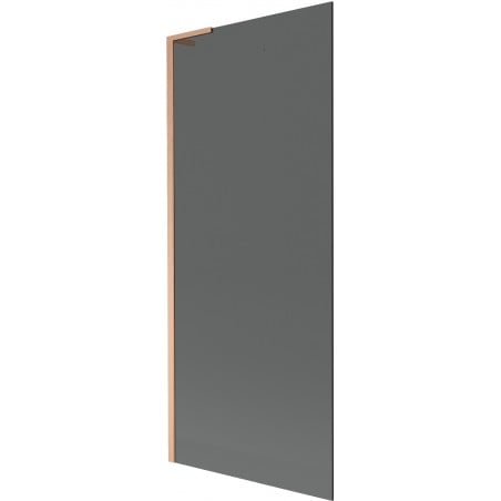 Mexen Next L bathtub screen 1-wing 80 x 150 cm, graphite, brushed copper - 895-080-000-03-40-65