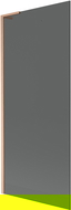 Mexen Next L bathtub screen 1-wing 80 x 150 cm, graphite, brushed copper - 895-080-000-03-40-65