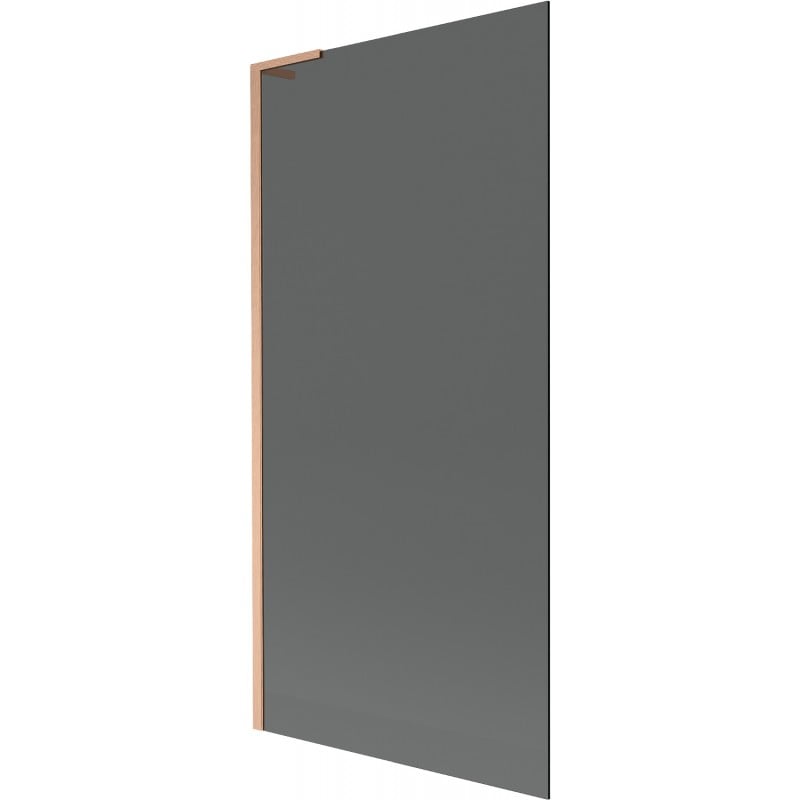 Mexen Next L Bathtub Screen 1-Panel 90 x 150 cm, Graphite, Brushed Copper - 895-090-000-03-40-65