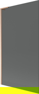 Mexen Next L Bathtub Screen 1-Panel 100 x 150 cm, Graphite, Brushed Copper - 895-100-000-03-40-65