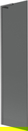 Mexen Next L bathtub screen 1-wing 50 x 150 cm, graphite, brushed gun gray - 895-050-000-03-40-66